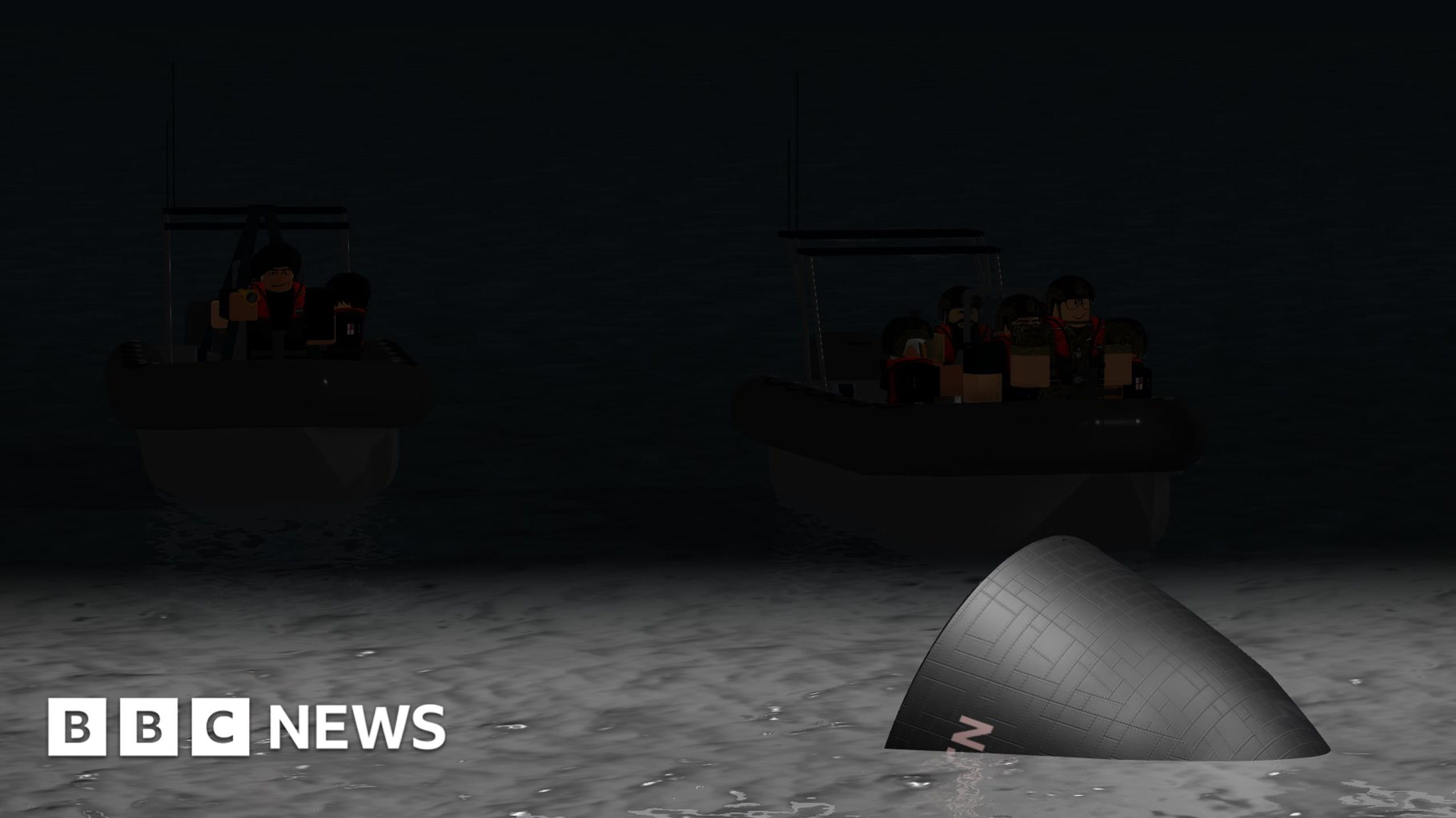 Royal Navy recovers spacecraft off the coast of Scotland
